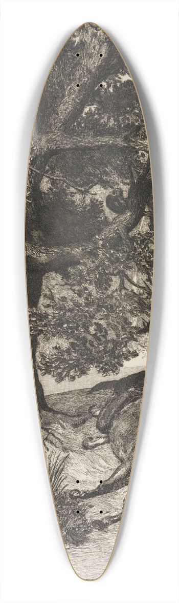 Max Klinger - Gefallener Reiter (Intermezzi, Opus IV, Blatt 11) 39.3 inch art pintail longboard deck