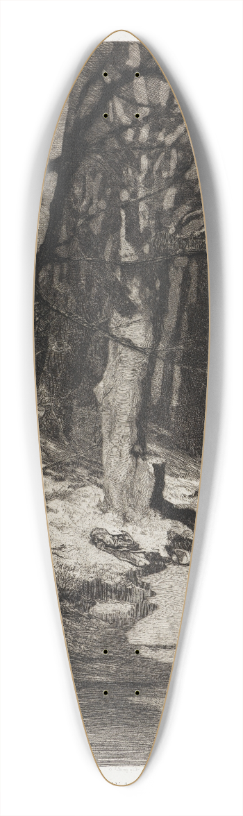 Max Klinger - Im Walde (Dramen, Opus IX, Blatt 6) 39.3 inch art pintail longboard deck