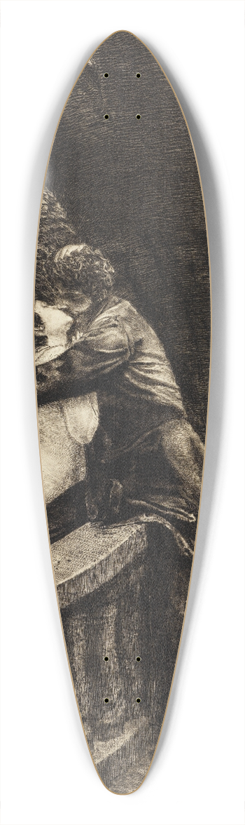 Max Klinger - Kuss (Im Park) (Eine Liebe, Opus X, Blatt 4) 39.3 inch art pintail longboard deck