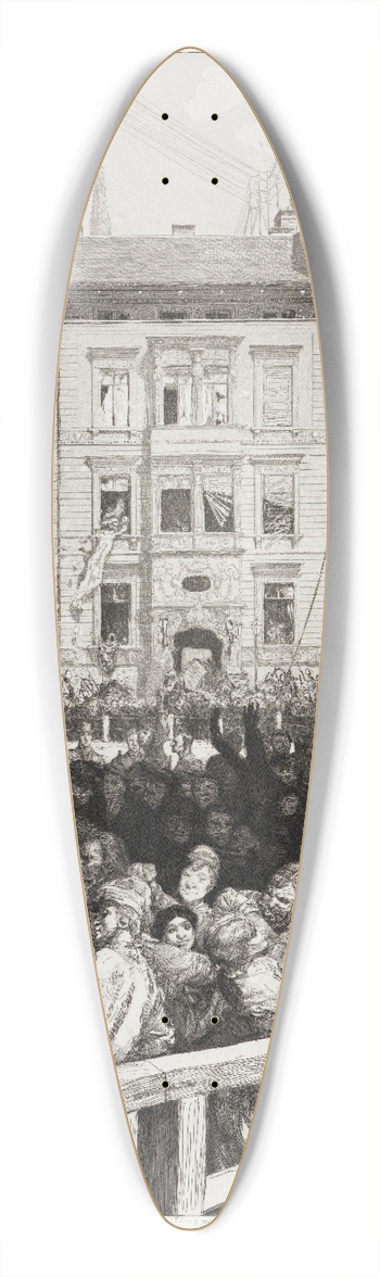 Max Klinger - Mrztage I (Dramen, Opus IX, Blatt 8) 39.3 inch art pintail longboard deck