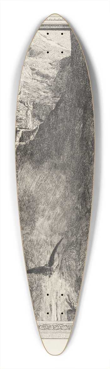 Max Klinger - Psyche und der Adler Jupiters (Amor und Psyche, Opus V, Blatt 37) 39.3 inch art pintail longboard deck