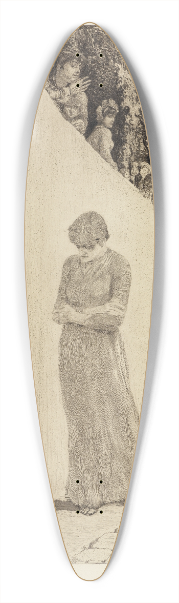 Max Klinger - Schande (Eine Liebe, Opus X, Blatt 9) 39.3 inch art pintail longboard deck