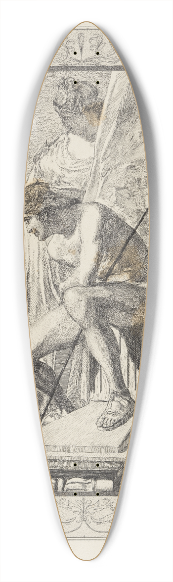 Max Klinger - Venus zeigt Amor Psyche (Amor und Psyche, Opus V, Blatt 4) 39.3 inch art pintail longboard deck