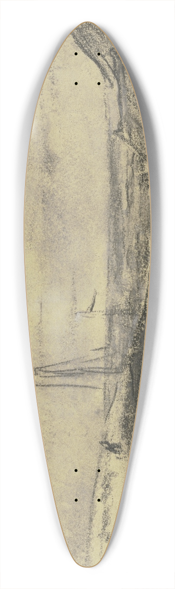 Max Liebermann - Blick auf den Strand mit Booten 39.3 inch art pintail longboard deck