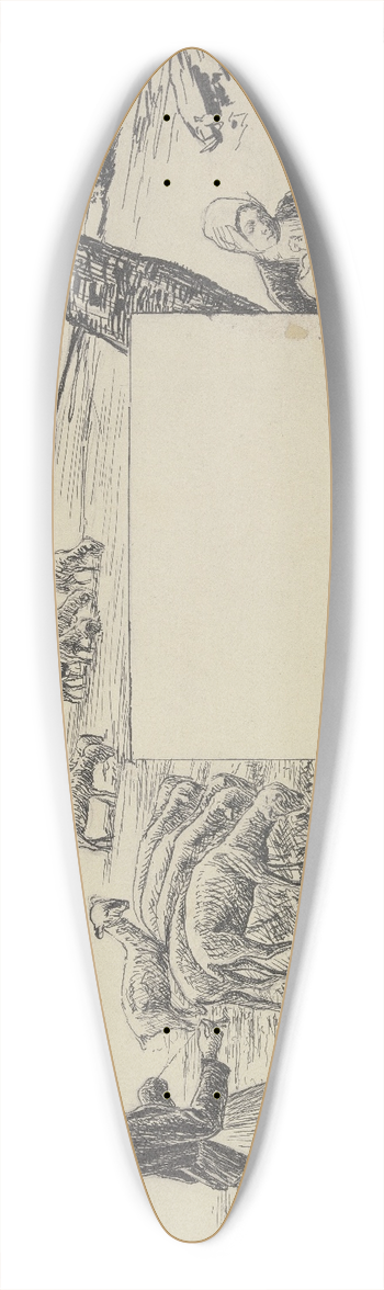 Max Liebermann - Studie zu dem Wandgemlde; Sommer 39.3 inch art pintail longboard deck