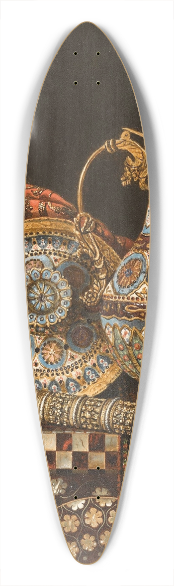 Max Schdl - Still life with Coffee Pot and Yataghan 39.3 inch art pintail longboard deck