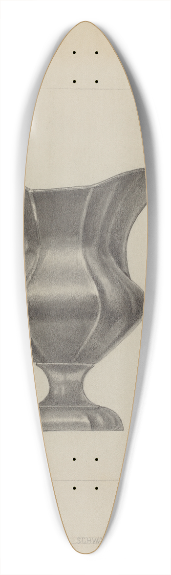 Max Schwartz - Pewter Pitcher 39.3 inch art pintail longboard deck