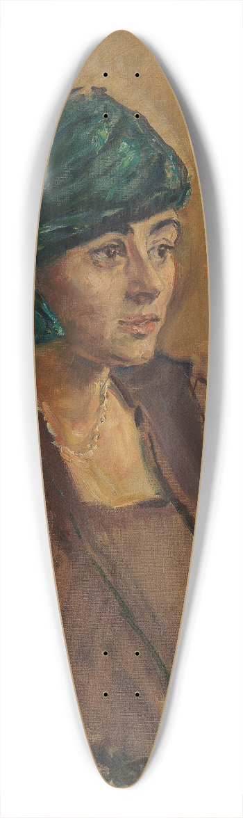 Max Slevogt - Damenbildnis 39.3 inch art pintail longboard deck