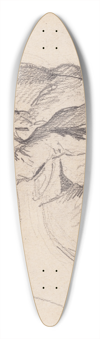 Maynard Dixon - P. Ranch, Oregon 39.3 inch art pintail longboard deck