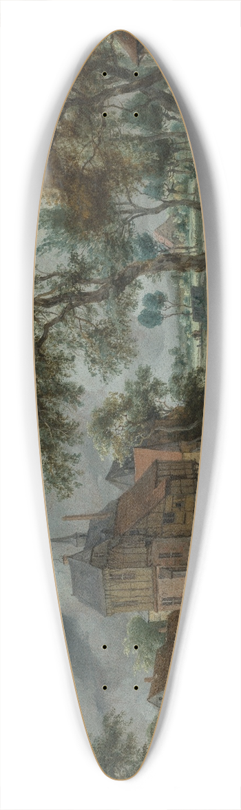Meindert Hobbema - Das Schloss von Ootmarsum 39.3 inch art pintail longboard deck