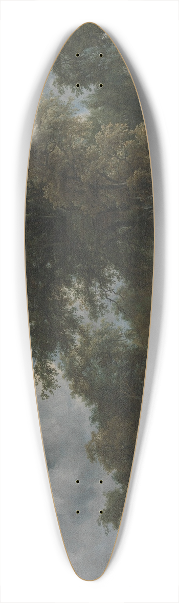 Meindert Hobbema - Woodland Road 39.3 inch art pintail longboard deck