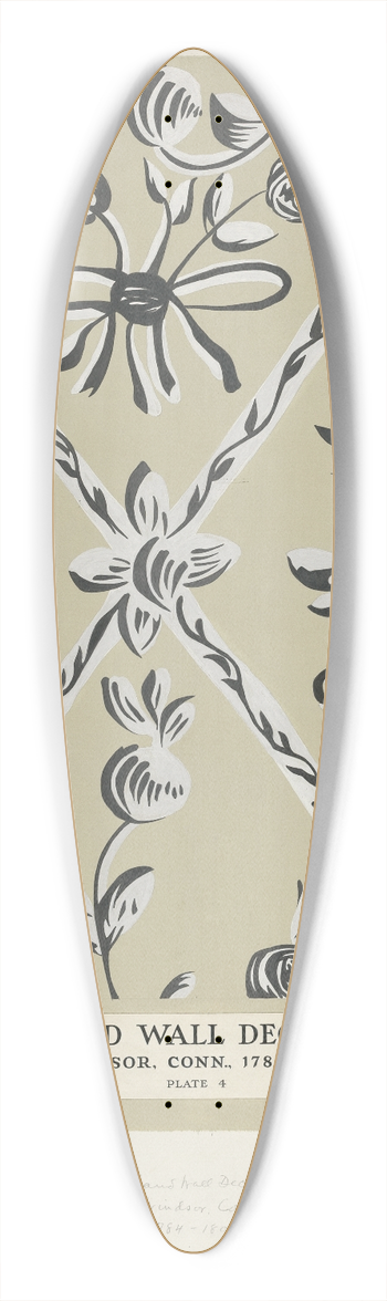 Michael Lauretano - Free Hand Decoration 39.3 inch art pintail longboard deck
