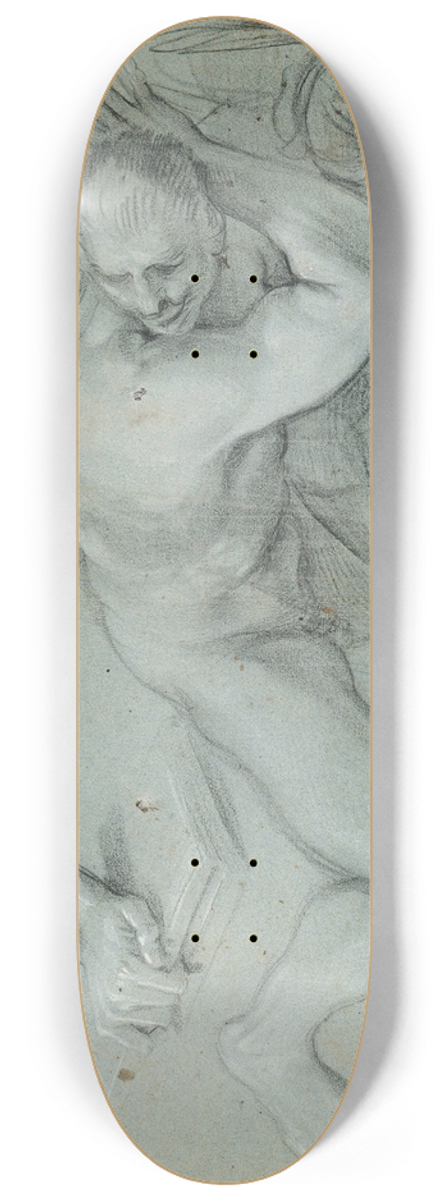 Giovanni Angelo Canini - Study for a Fallen Angel 8.25 inch art skate deck
