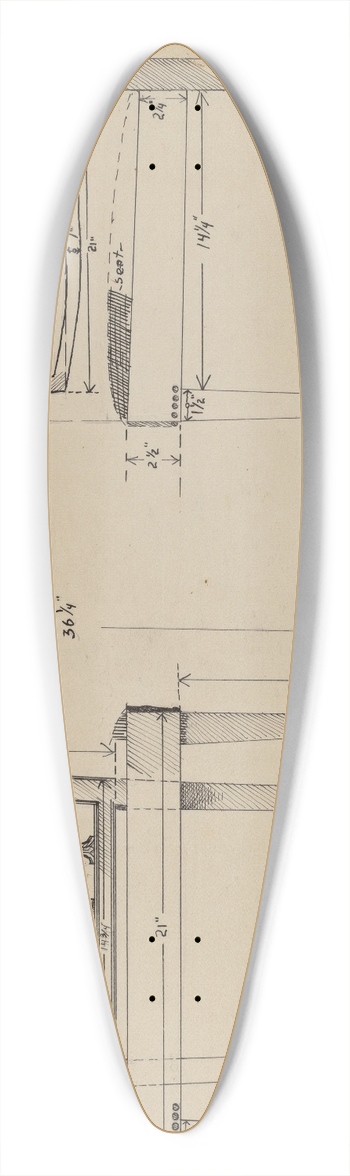 Michael Trekur - Side Chair 39.3 inch art pintail longboard deck