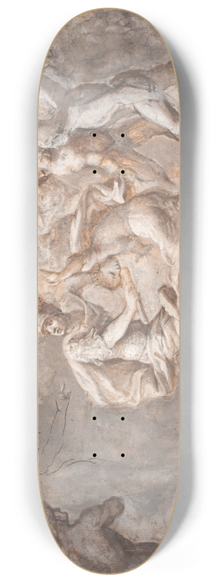 Giovanni Angelo Canini - Tarpeia knuses under Sabinernes skjolde 8.25 inch art skate deck