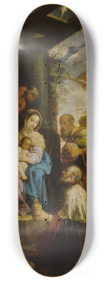 Giovanni Antonio Burrini - Adoration of the Magi 8.25 inch art skate deck