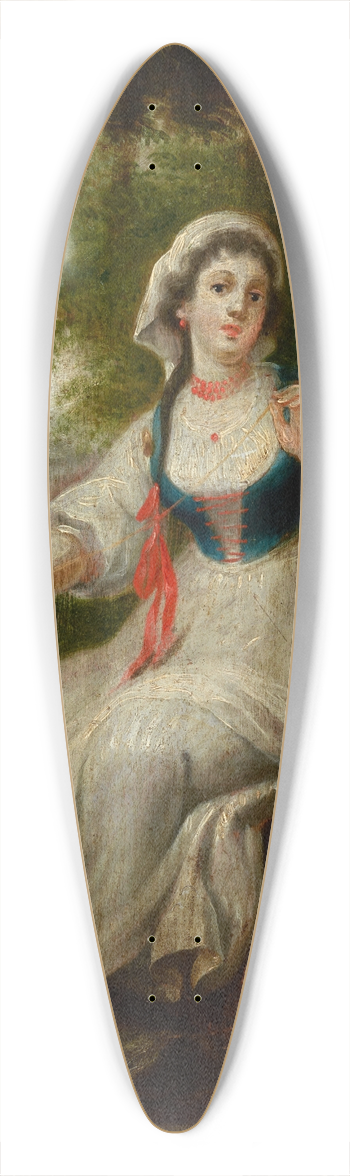 Micha Stachowicz - Spinner at Her Work 39.3 inch art pintail longboard deck