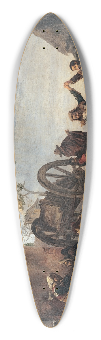 Michelangelo Cerquozzi - Bambocciata (Childishness) 39.3 inch art pintail longboard deck
