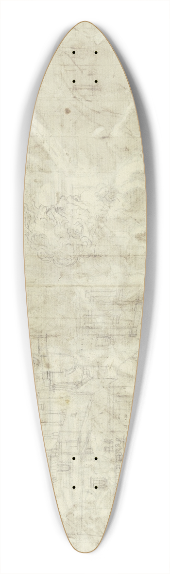 Michel Corneille the younger - Architectural brochures 39.3 inch art pintail longboard deck