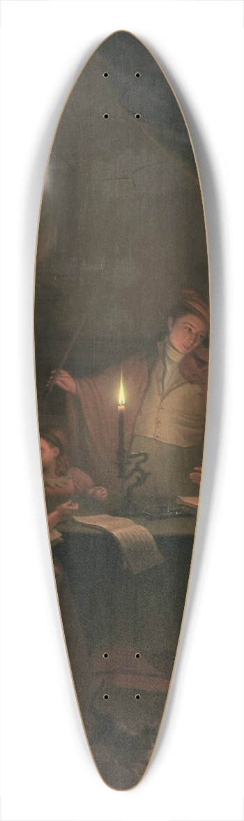 Michiel Versteegh - A Musical Party by Candlelight 39.3 inch art pintail longboard deck