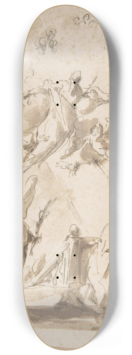 Giovanni Antonio Pellegrini - The Annunciation 8.25 inch art skate deck