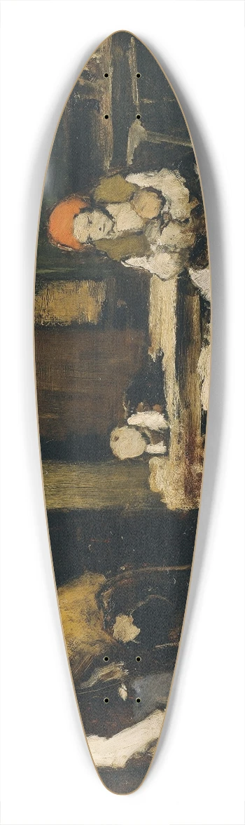 Mihly Munkcsy - Der Trinker 39.3 inch art pintail longboard deck