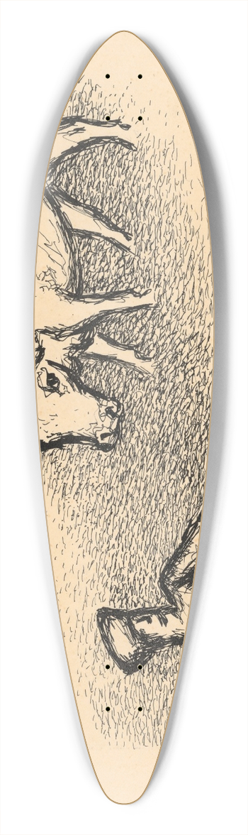 Mikul Galanda - Cowherd 39.3 inch art pintail longboard deck