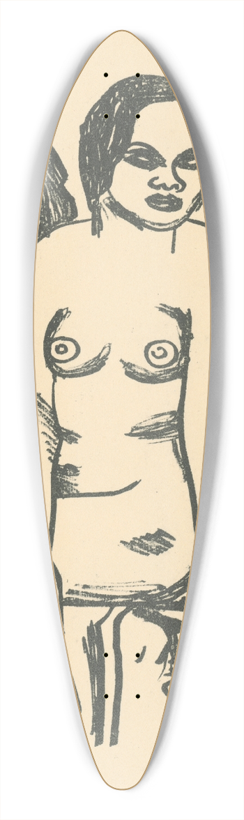 Mikul Galanda - ena a socha 39.3 inch art pintail longboard deck