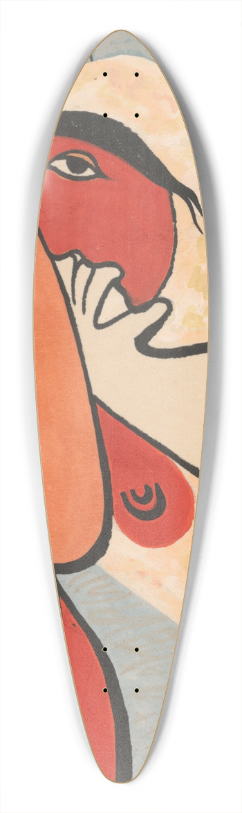 Mikul Galanda - Fire 39.3 inch art pintail longboard deck