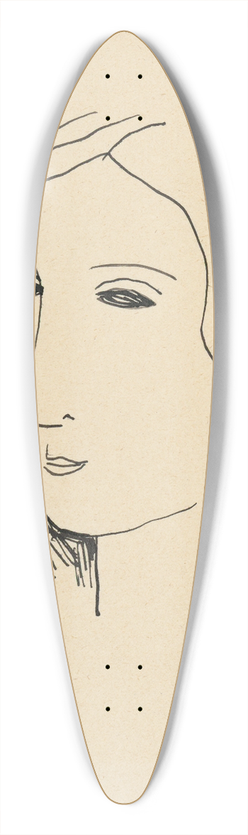 Mikul Galanda - Hlava dievaa 39.3 inch art pintail longboard deck