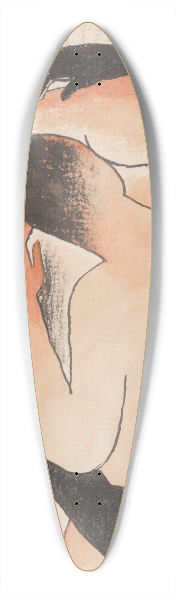 Mikul Galanda - Hug 39.3 inch art pintail longboard deck