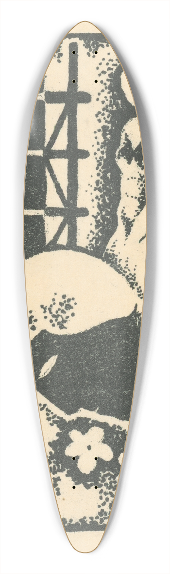 Mikul Galanda - Jaro 39.3 inch art pintail longboard deck