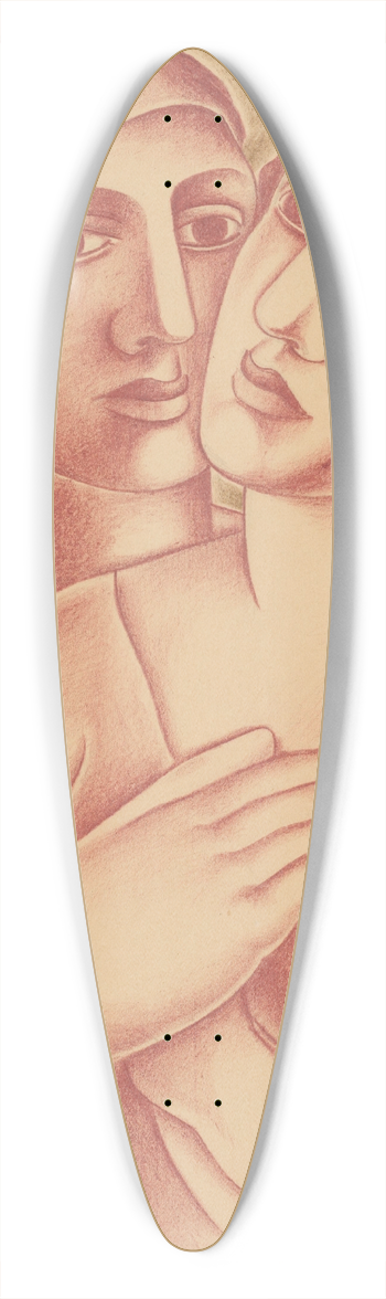 Mikul Galanda - Milenci 39.3 inch art pintail longboard deck