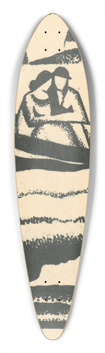 Mikul Galanda - On the river 39.3 inch art pintail longboard deck