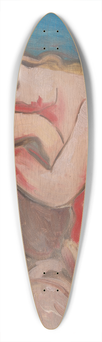 Mikul Galanda - Seated Model 39.3 inch art pintail longboard deck