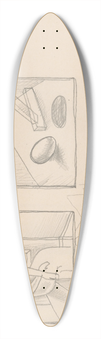 Mikul Galanda - Sketchbook 39.3 inch art pintail longboard deck