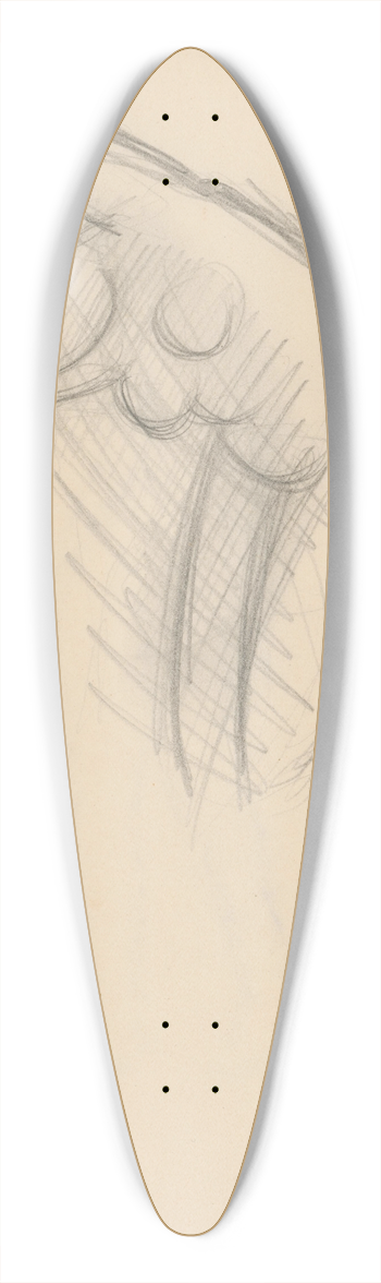 Mikul Galanda - Sketchbook 39.3 inch art pintail longboard deck