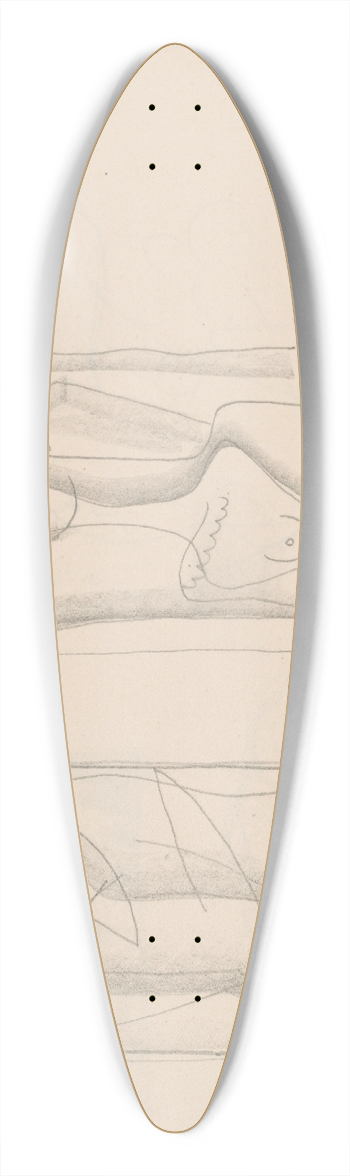 Mikul Galanda - Sketchbook 39.3 inch art pintail longboard deck
