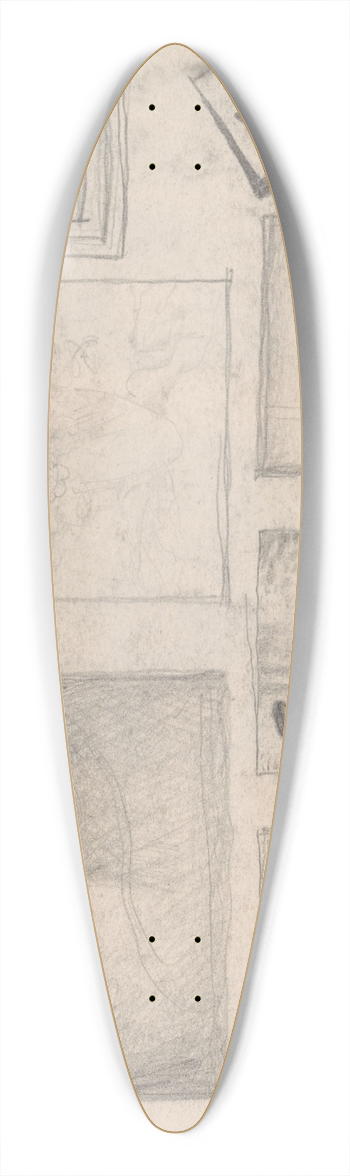 Mikul Galanda - Sketchbook 39.3 inch art pintail longboard deck