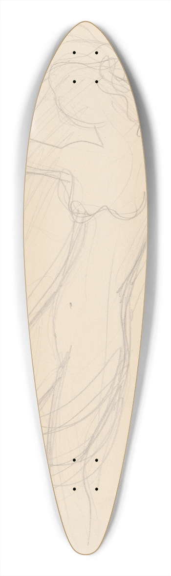 Mikul Galanda - Sketchbook 39.3 inch art pintail longboard deck
