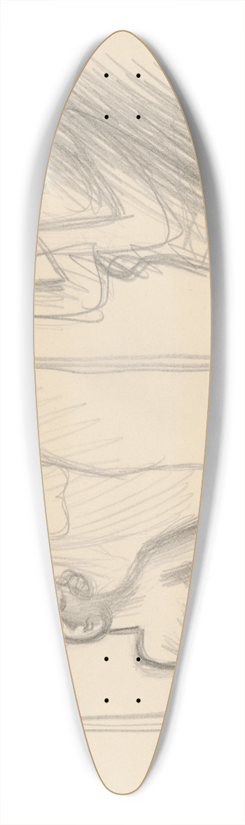 Mikul Galanda - Sketchbook 39.3 inch art pintail longboard deck