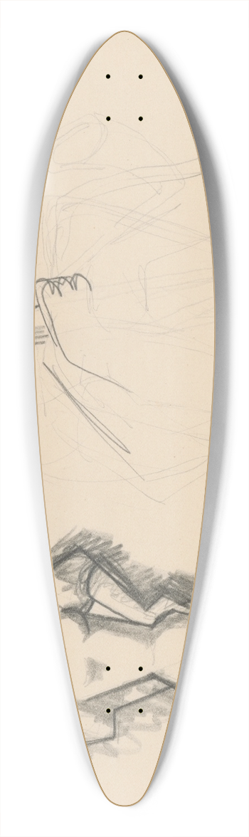 Mikul Galanda - Sketchbook 39.3 inch art pintail longboard deck