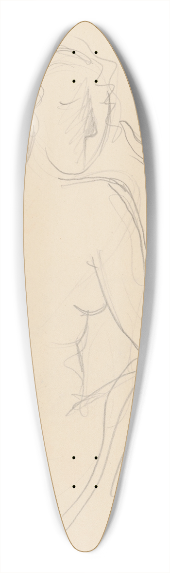 Mikul Galanda - Sketchbook 39.3 inch art pintail longboard deck
