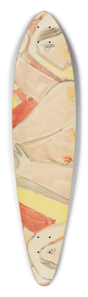 Mikul Galanda - The bride 39.3 inch art pintail longboard deck