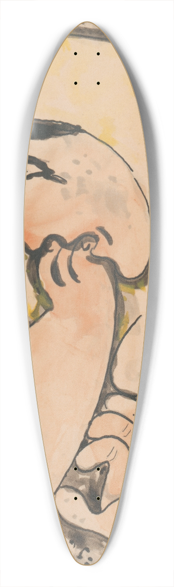 Mikul Galanda - Thoughtful 39.3 inch art pintail longboard deck