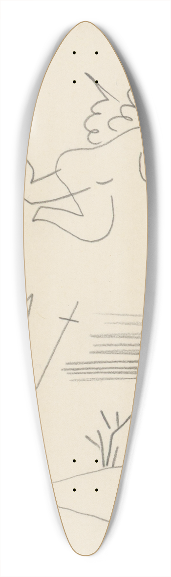 Mikul Galanda - Traja krli 39.3 inch art pintail longboard deck