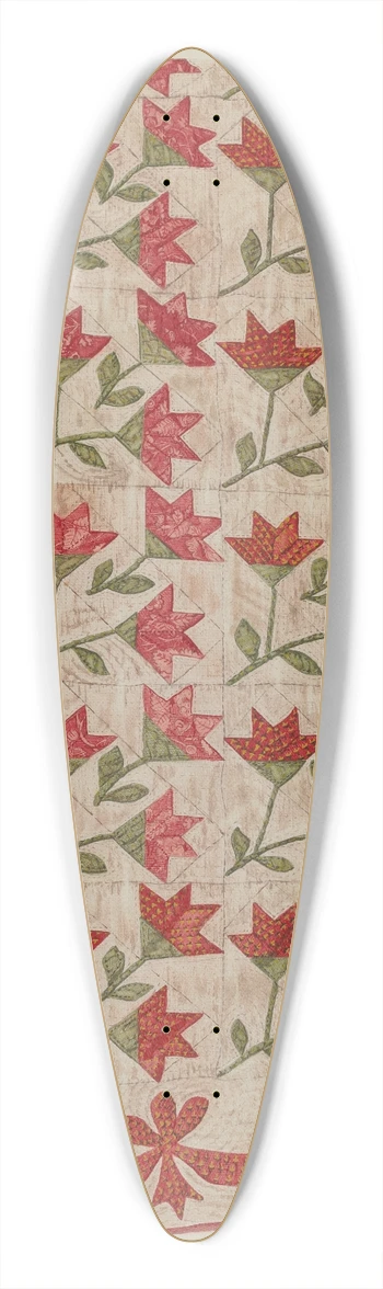 Mildred E. Bent - Appliqued Quilt 39.3 inch art pintail longboard deck