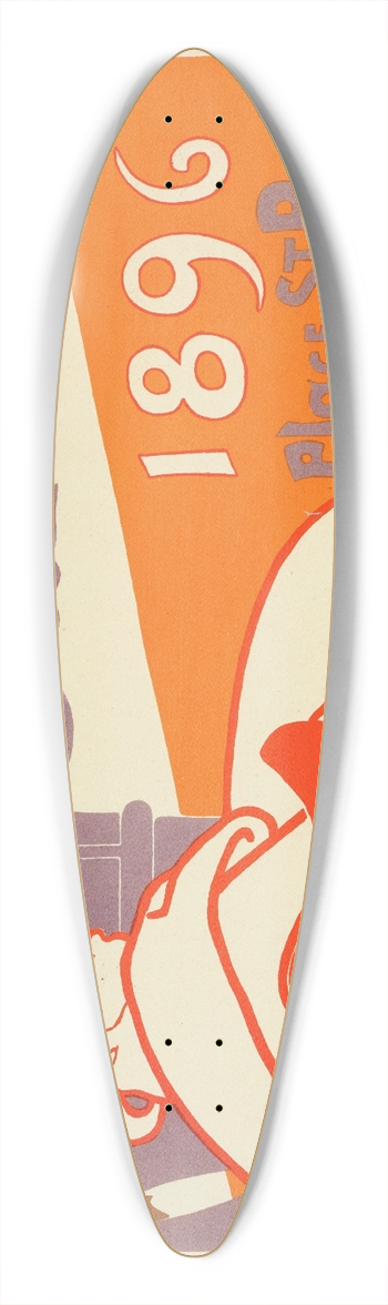 mile Berchmans - Salon De 1896 39.3 inch art pintail longboard deck