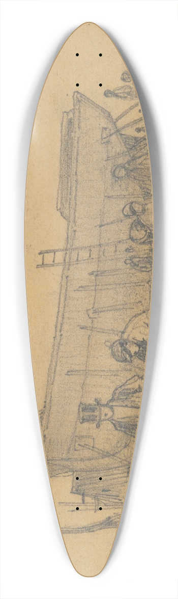 mile Frdric Nicolle - Shipyard 39.3 inch art pintail longboard deck