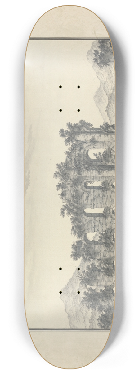Giovanni Battista Borra - View of Tivoli 8.25 inch art skate deck